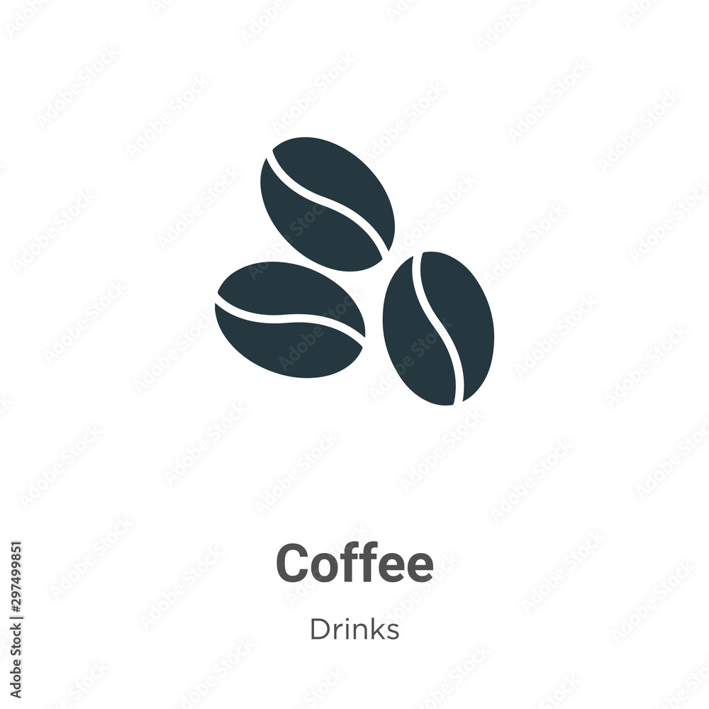 Poster coffee vector icon on white background. flat vector coffee icon symbol sign from modern drinks colle