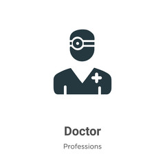 Doctor vector icon on white background. Flat vector doctor icon symbol sign from modern professions collection for mobile concept and web apps design.