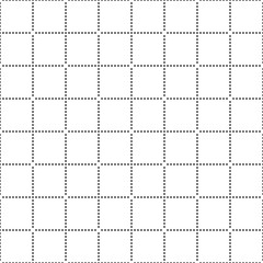 Seamless abstract pattern with dots elements. Black and white ornament of square format.
