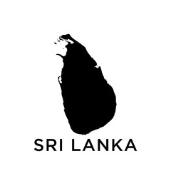 Sri Lanka map icon design trendy