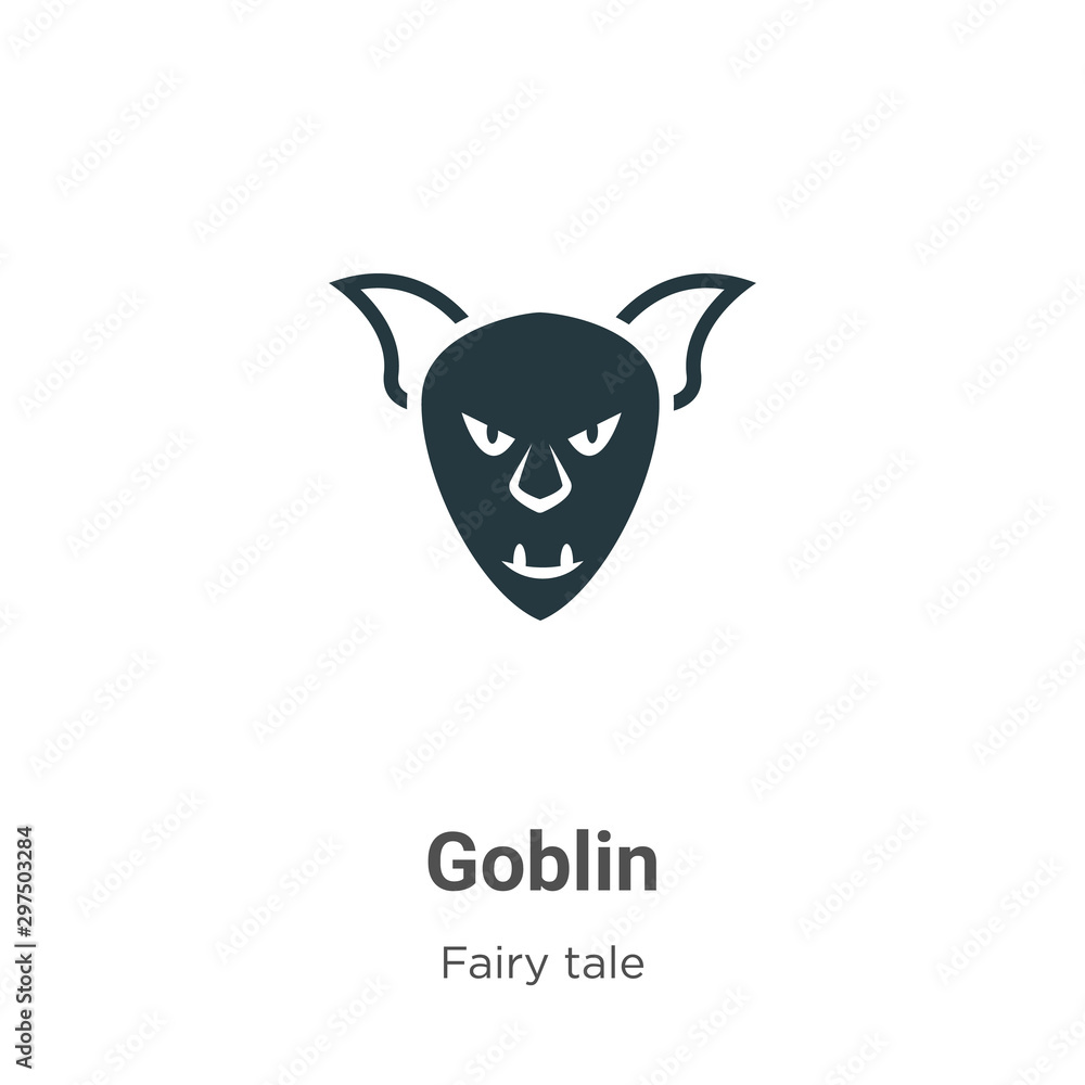 Poster goblin vector icon on white background. flat vector goblin icon symbol sign from modern fairy tale c