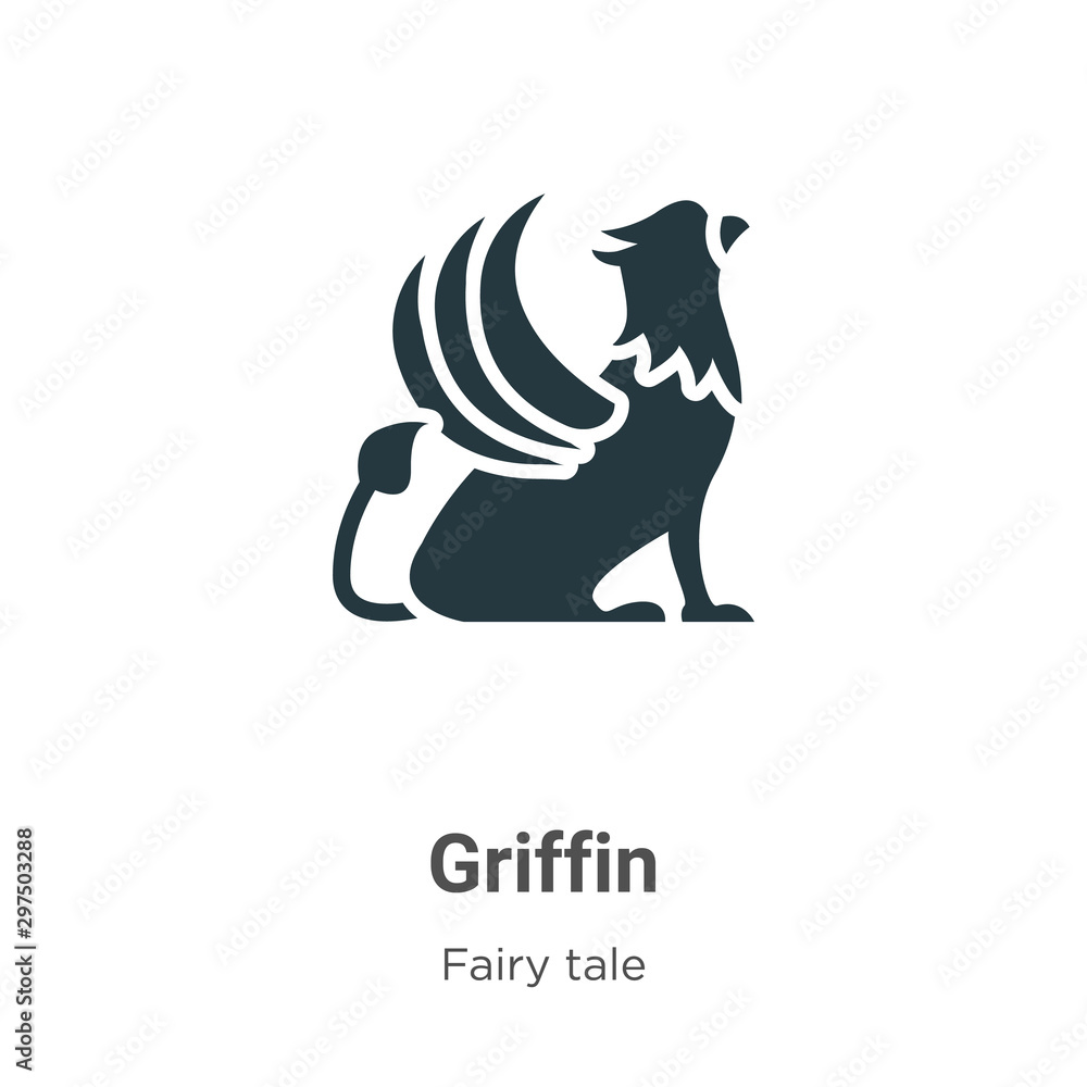 Poster griffin vector icon on white background. flat vector griffin icon symbol sign from modern fairy tale