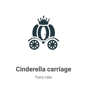 Cinderella carriage vector icon on white background. Flat vector cinderella carriage icon symbol sign from modern fairy tale collection for mobile concept and web apps design.
