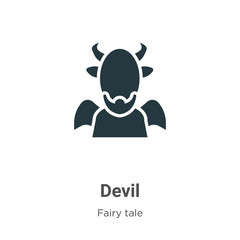Devil vector icon on white background. Flat vector devil icon symbol sign from modern fairy tale collection for mobile concept and web apps design.