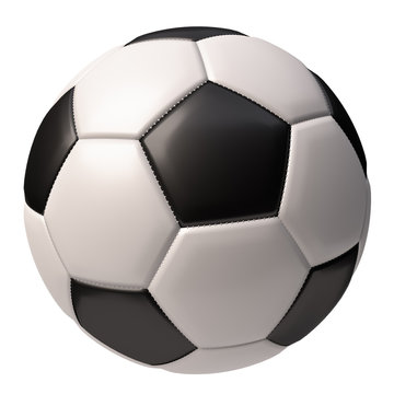 Realistic soccer ball isolated on white