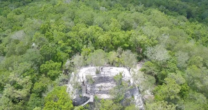 Aerial view from the bigest mayan pyramid La Danta, Peten, Guatemala.