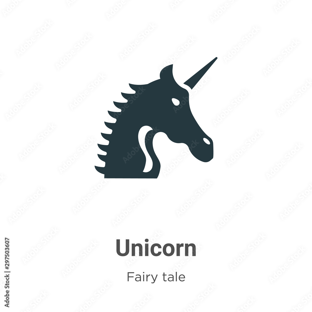 Poster unicorn vector icon on white background. flat vector unicorn icon symbol sign from modern fairy tale