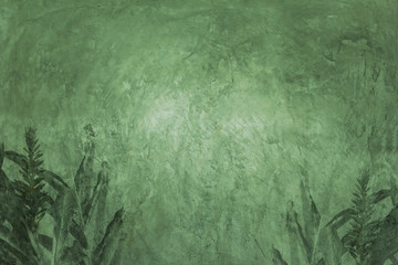 Green cement texture with Flower shadow background,Abstract background