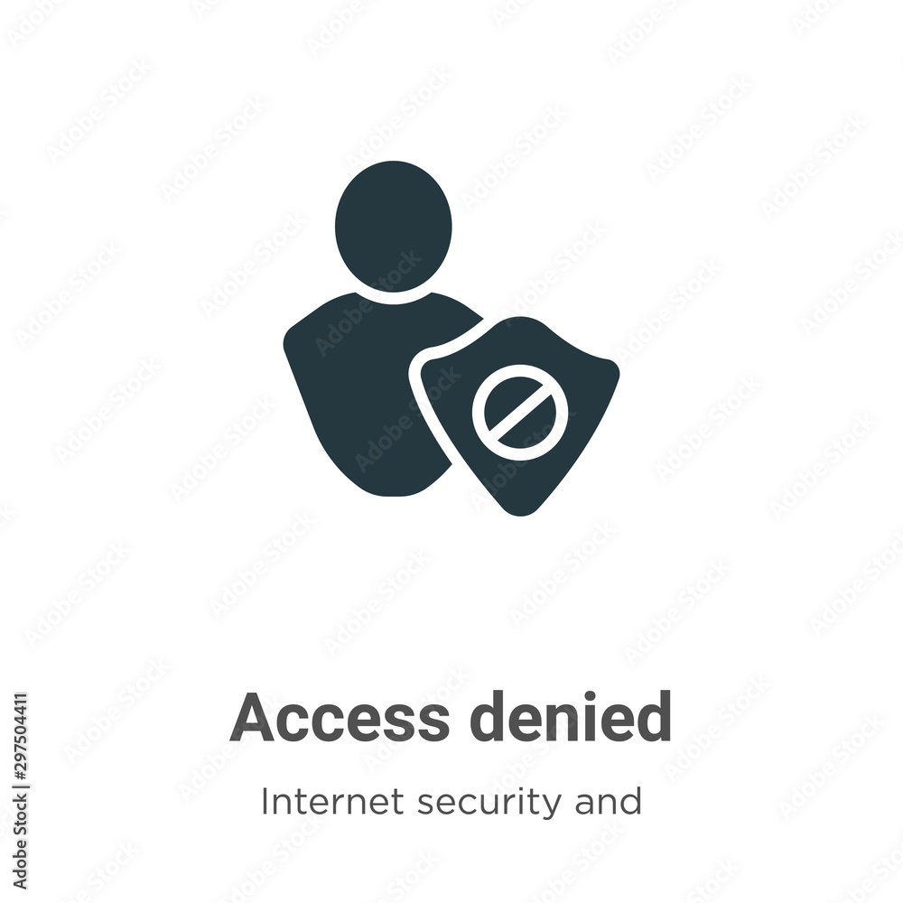 Poster access denied vector icon on white background. flat vector access denied icon symbol sign from moder