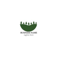 pine logo template icon design