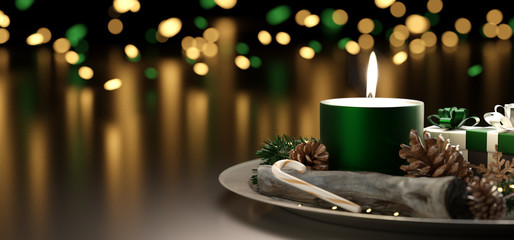 Christmas candle background