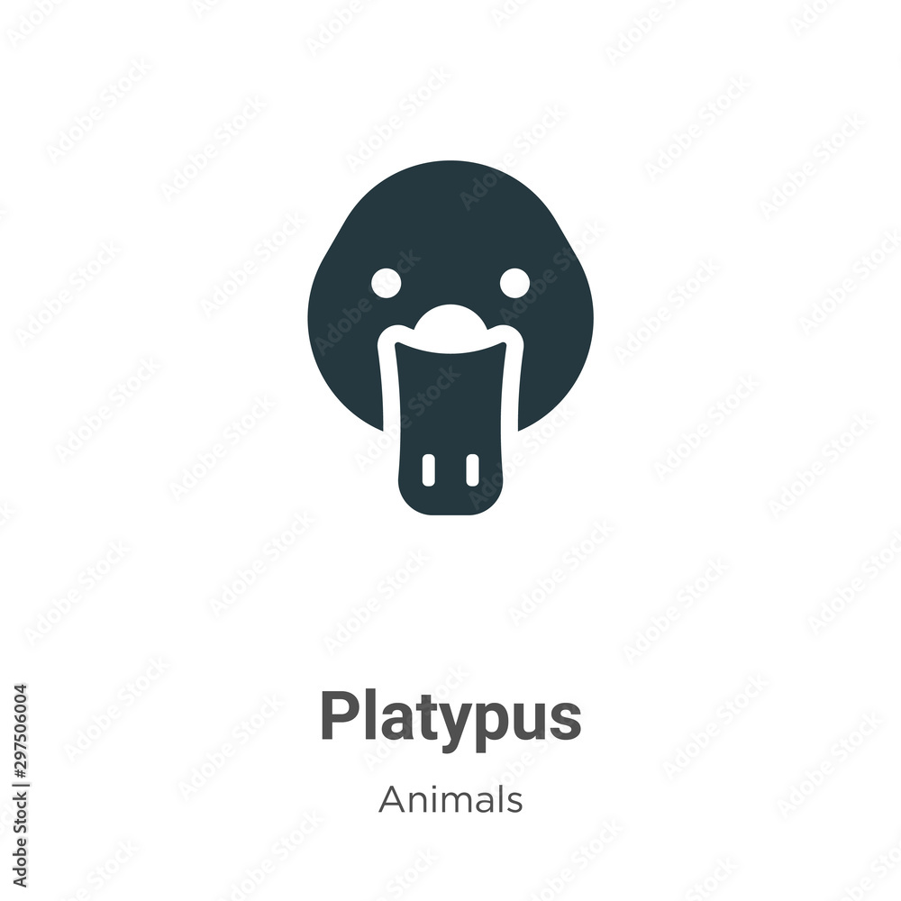 Poster platypus vector icon on white background. flat vector platypus icon symbol sign from modern animals 