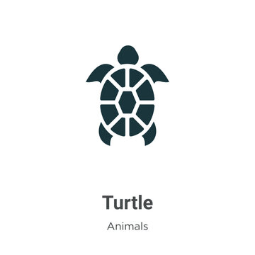 Turtle vector icon on white background. Flat vector turtle icon symbol sign from modern animals collection for mobile concept and web apps design.
