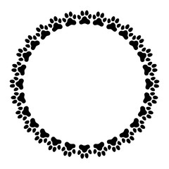 Round frame made of paw prints © rootstocks
