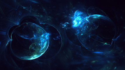 Fractal 3D rendering abstract light surreal background