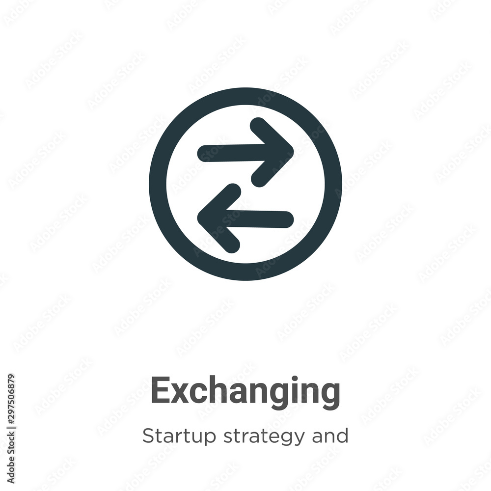 Poster exchanging vector icon on white background. flat vector exchanging icon symbol sign from modern star