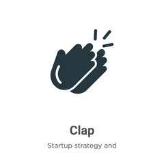 Obraz premium Clap vector icon on white background. Flat vector clap icon symbol sign from modern startup strategy and success collection for mobile concept and web apps design.