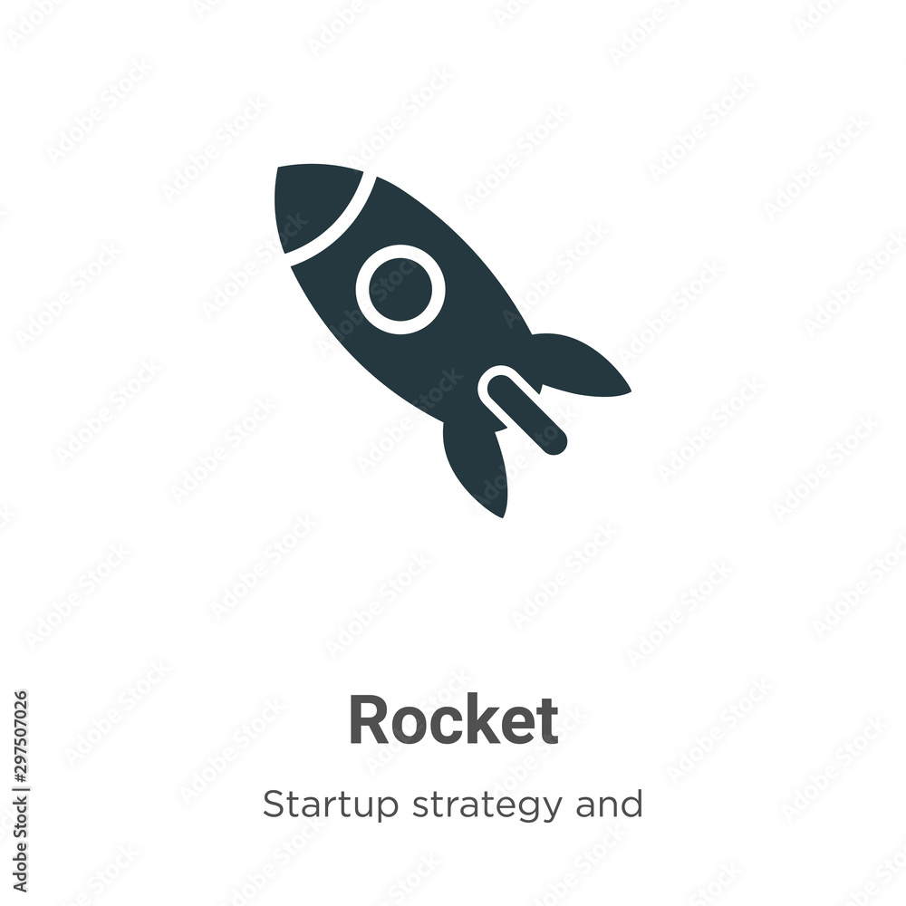 Poster rocket vector icon on white background. flat vector rocket icon symbol sign from modern startup stra