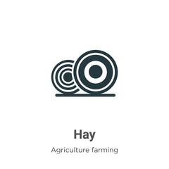 Hay vector icon on white background. Flat vector hay icon symbol sign from modern agriculture farming and gardening collection for mobile concept and web apps design. © Digital Bazaar