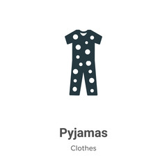 Pyjamas vector icon on white background. Flat vector pyjamas icon symbol sign from modern clothes collection for mobile concept and web apps design.
