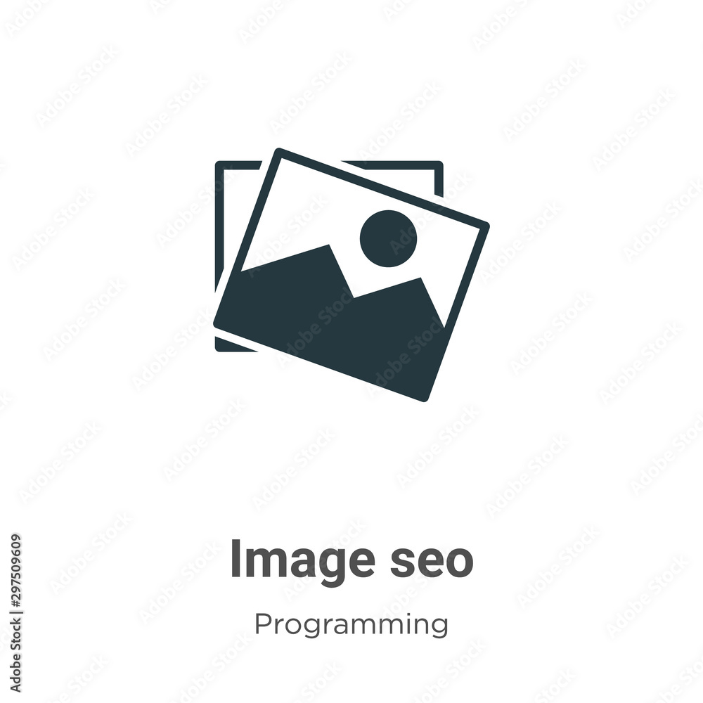 Poster image seo vector icon on white background. flat vector image seo icon symbol sign from modern progra