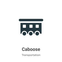 Fototapeta na wymiar Caboose vector icon on white background. Flat vector caboose icon symbol sign from modern transportation collection for mobile concept and web apps design.
