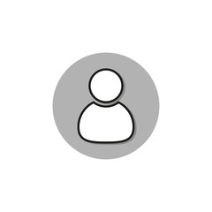business icon contact person in flat style