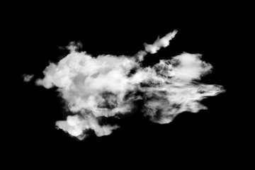 Cloud isolated on black background,Textured Smoke,Abstract black