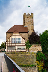 Fototapeta na wymiar Fromer Grafenbrug castle. Now Town Hall of Lauffen am Neckar. Germany
