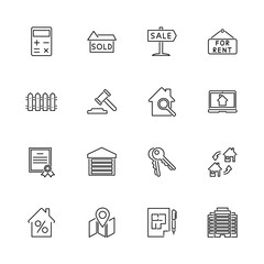 Real Estate - Flat Vector Icons