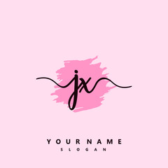 JX Initial handwriting logo vector