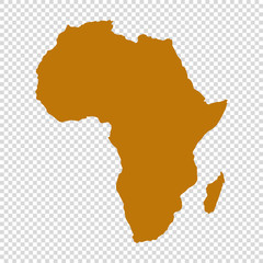 map of Africa on transparent background