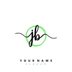 JB Initial handwriting logo vector