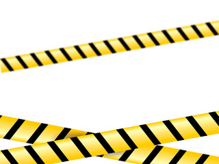 Vector illustration. Danger tapes isolated on white background for poster