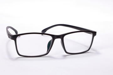 Retro fashion unisex style glasses, Black frame eyeglasses.