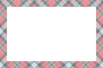 Vintage frame vector. Scottish border pattern retro style. Tartan plaid ornament.
