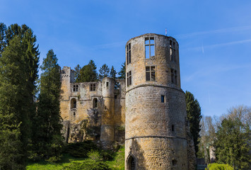 Beaufort castle ruins in Luxembourg