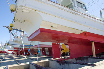 漁船のスクリューです。伊豆稲取にて撮影しました。