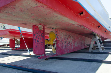 漁船のスクリューです。伊豆稲取にて撮影しました。