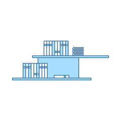 Wall Bookshelf Icon © Konovalov Pavel