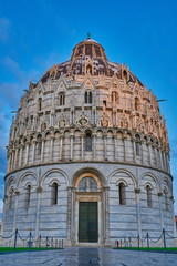 Square of miracles Pisa, Tuscany, Italy. Sunrise in the city of Pisa