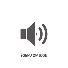 Sound on icon simple flat style vector illustration.
