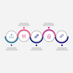 Timeline infographics design vector elements and marketing strategy templates can be used for workflow layout, diagram, annual report, web design and presentation templates. easy to editable. vector