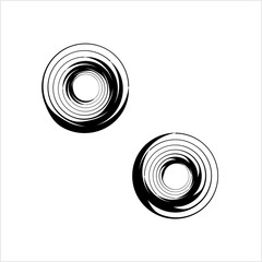 Geometric Shape Circle, Pinwheel Line Art Drawing Design