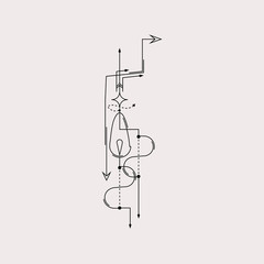 Line Dot Tattoo Design