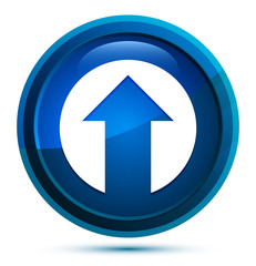 Up arrow icon elegant blue round button illustration
