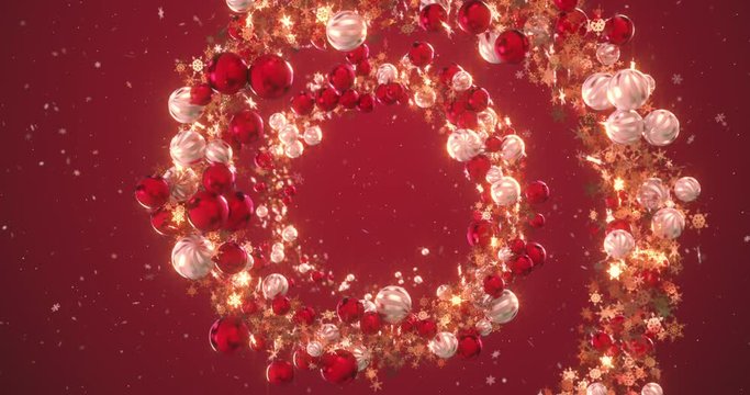 Adstract 3D Christmas Background Seamless Loop