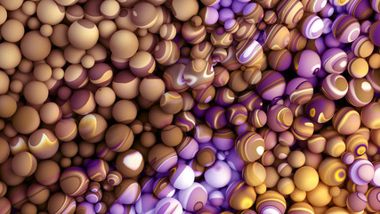 Bright background with a volumetric pattern and print. 3d illustration, 3d rendering.