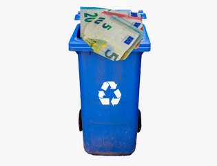 Verschwendung von Geld Symbolisch