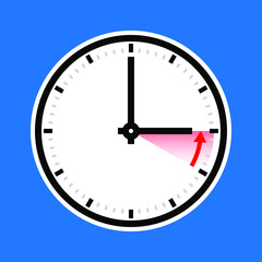Switch to winter time concept clock vector illustration